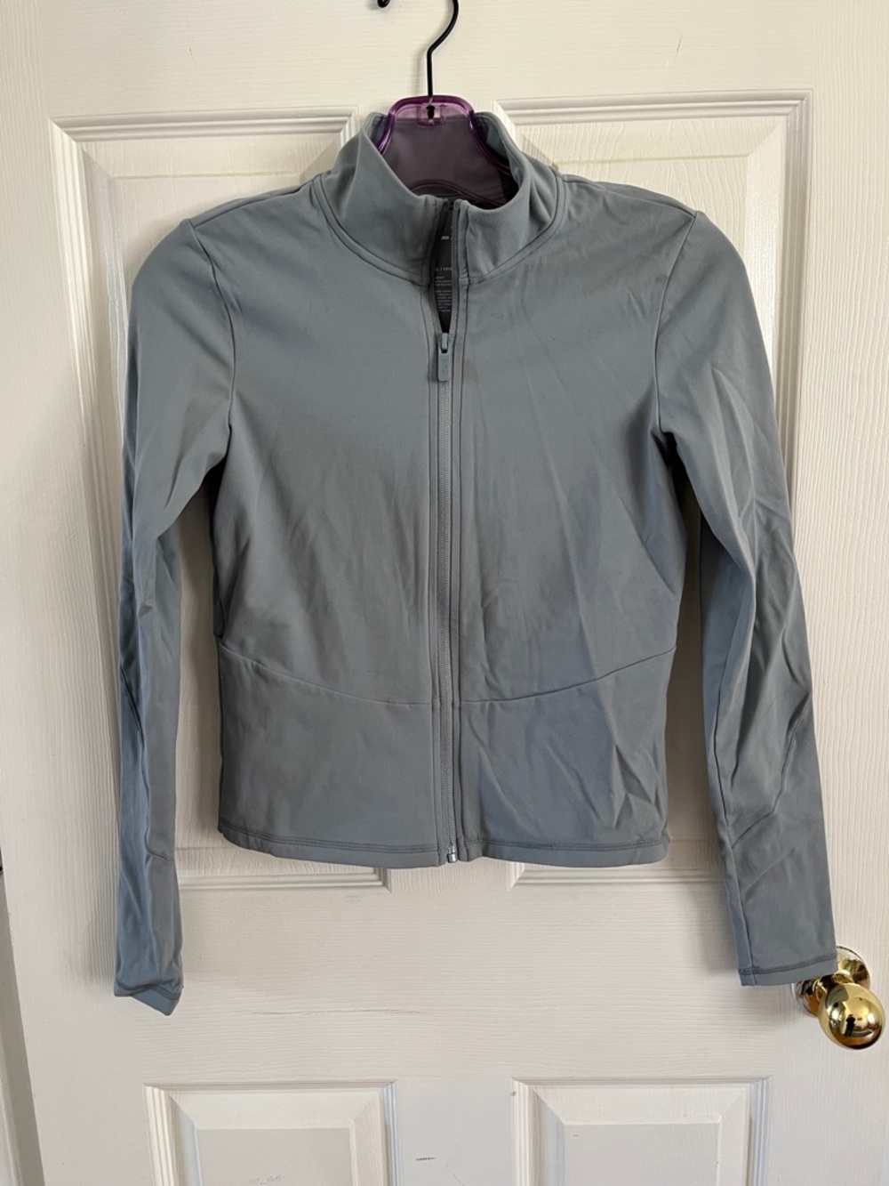 Light blue/Gray Women’s active wear Jacket with Full Zip